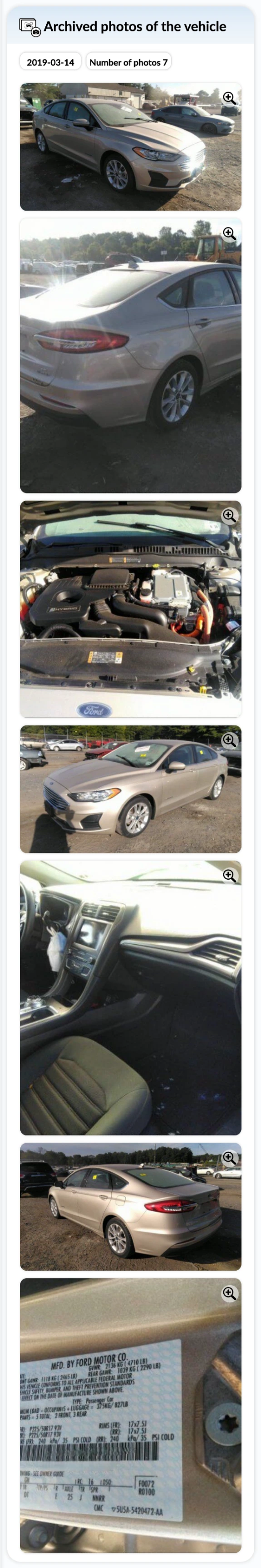 autoDNA Vehicle History Report - vehicle archive photos