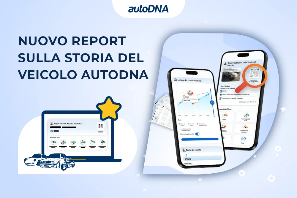 Nuovo report sulla storia del veicolo autoDNA